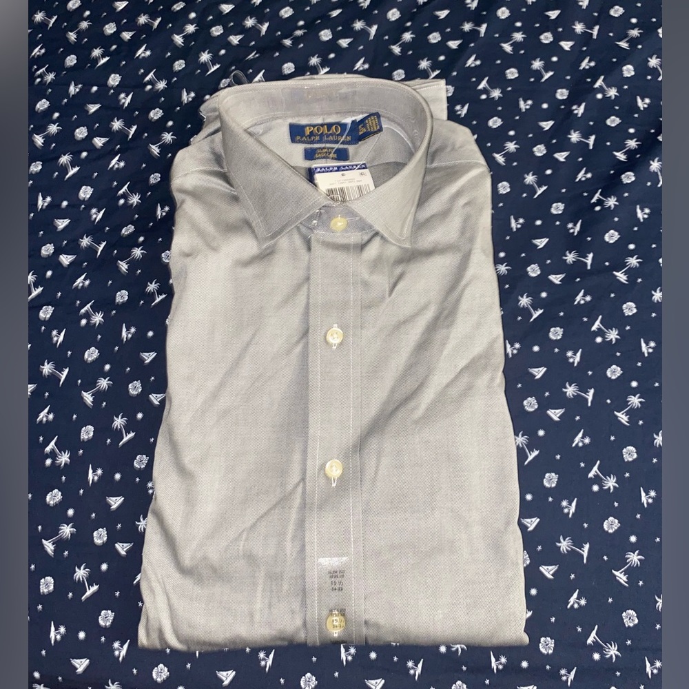 Long sleeve polo dress shirt